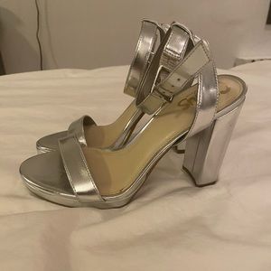 Silver platform heels by Circus in size 6